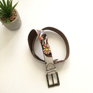 YMI Floral Dragon Print Belt